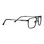 Lurevo Black Rectangle Eyeglasses folded