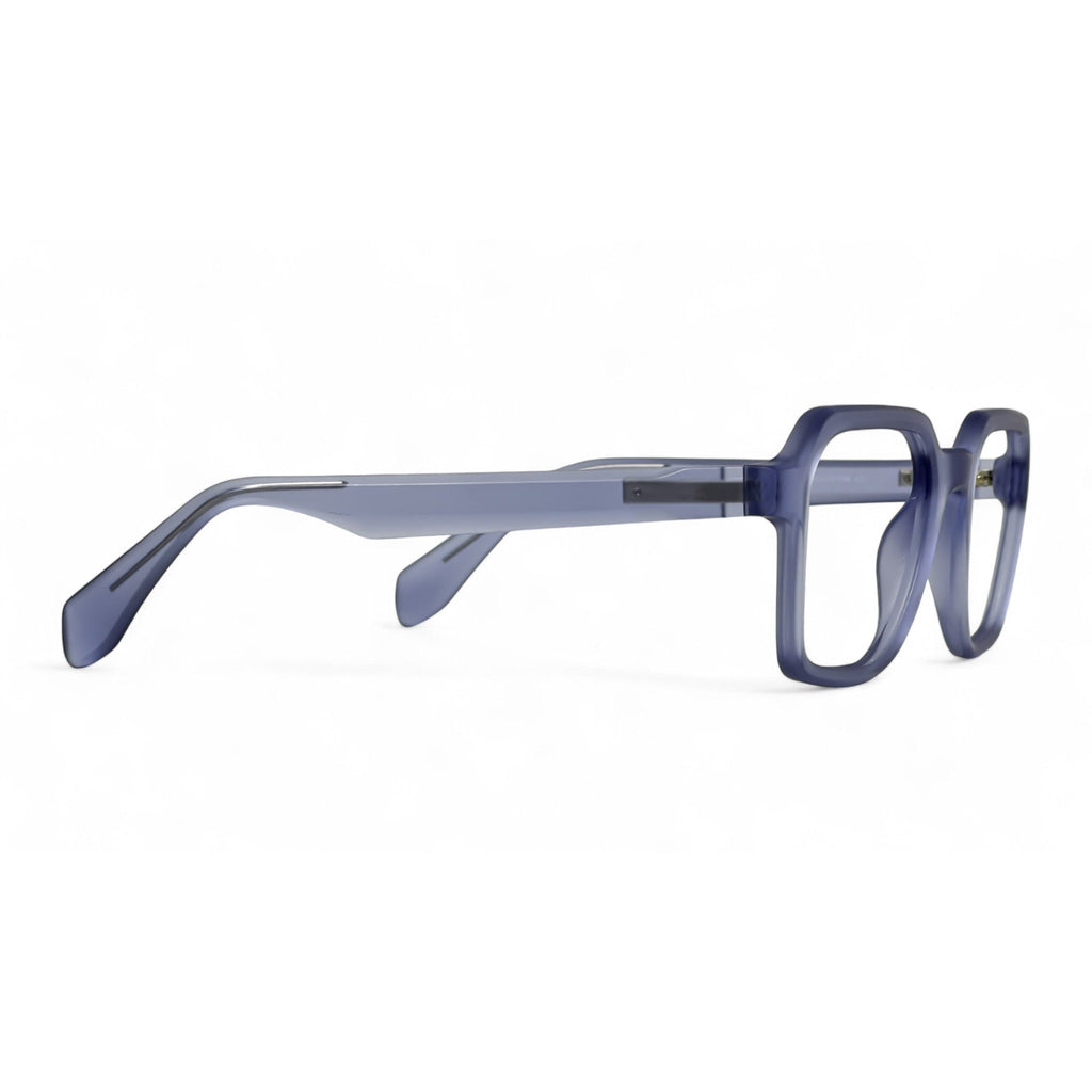 Velmory Blue Rectangle Eyeglasses folded