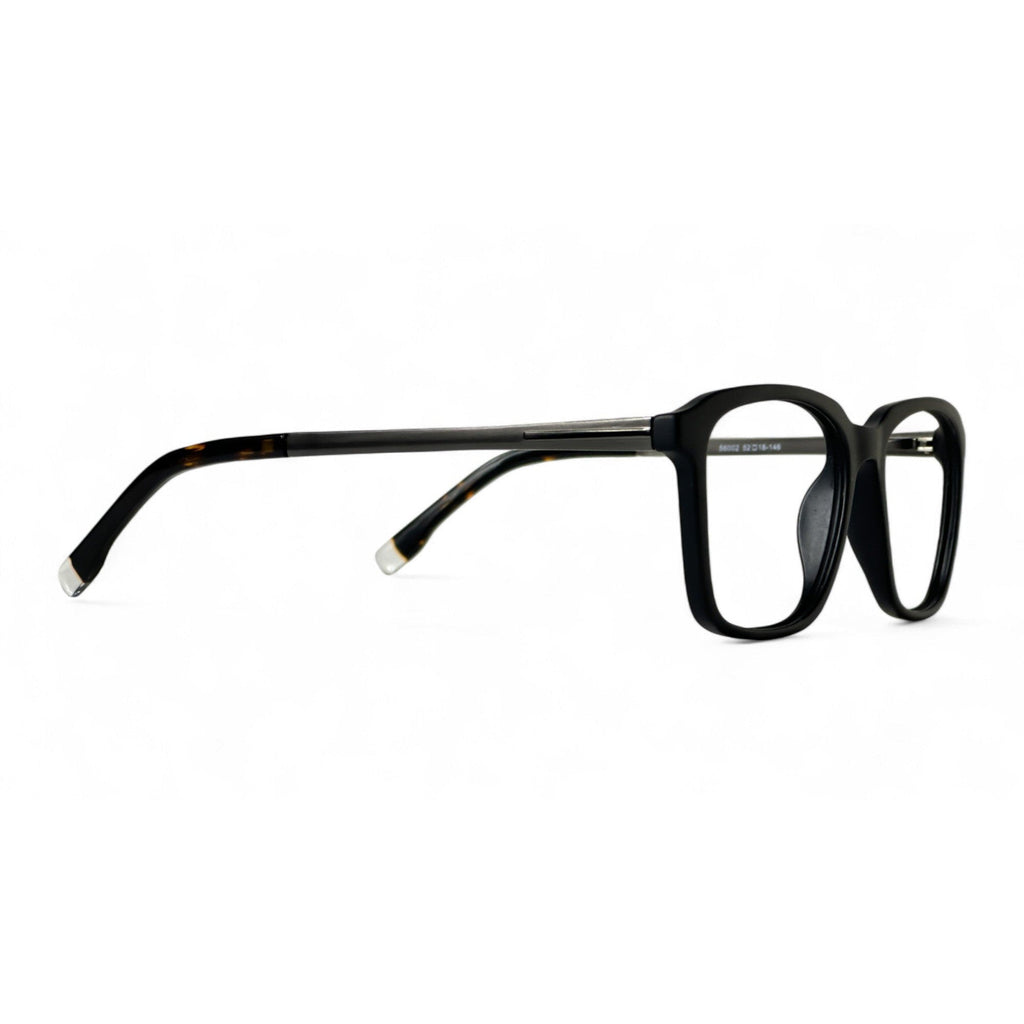 Veltrin Black Rectangle Eyeglasses folded