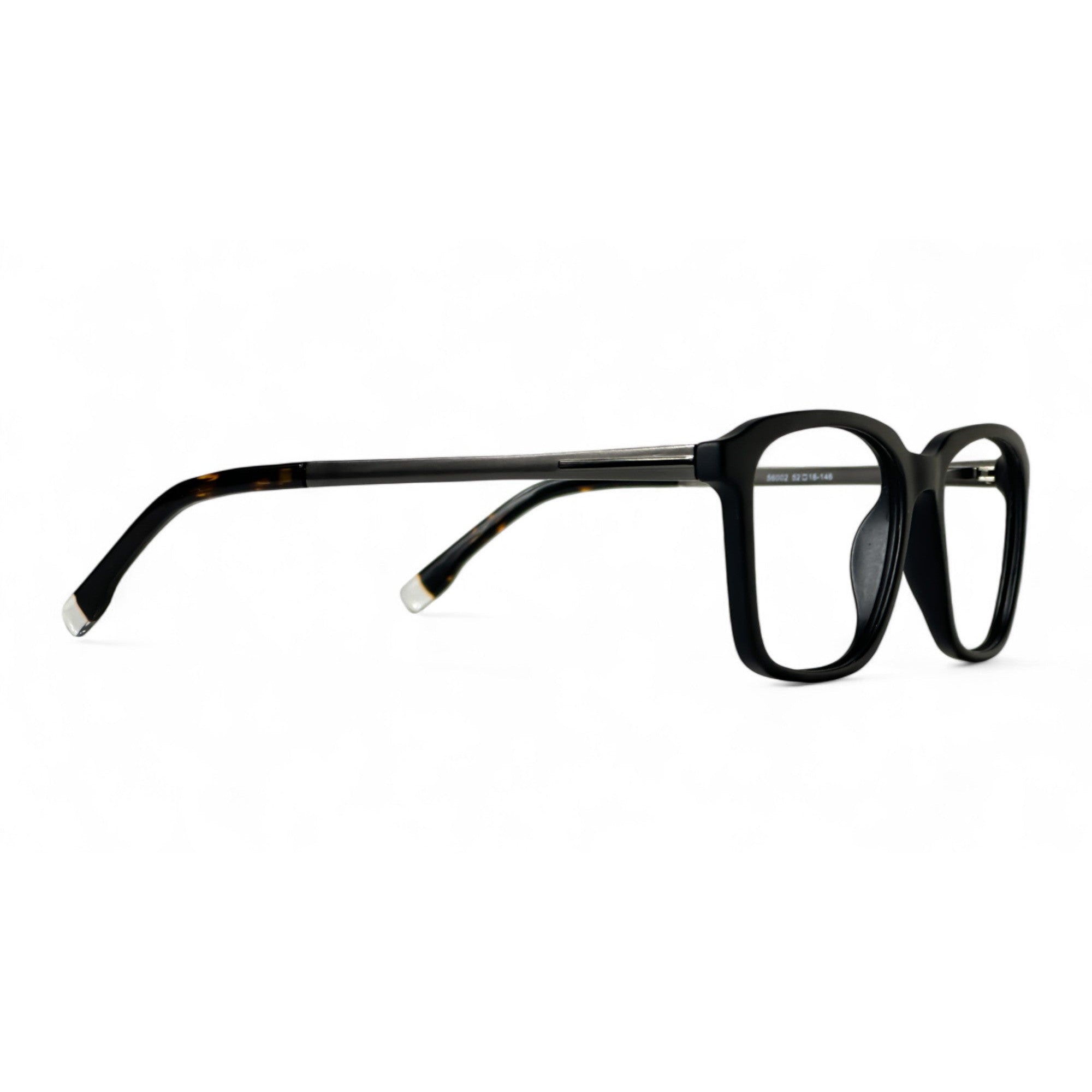 Veltrin Black Rectangle Eyeglasses folded