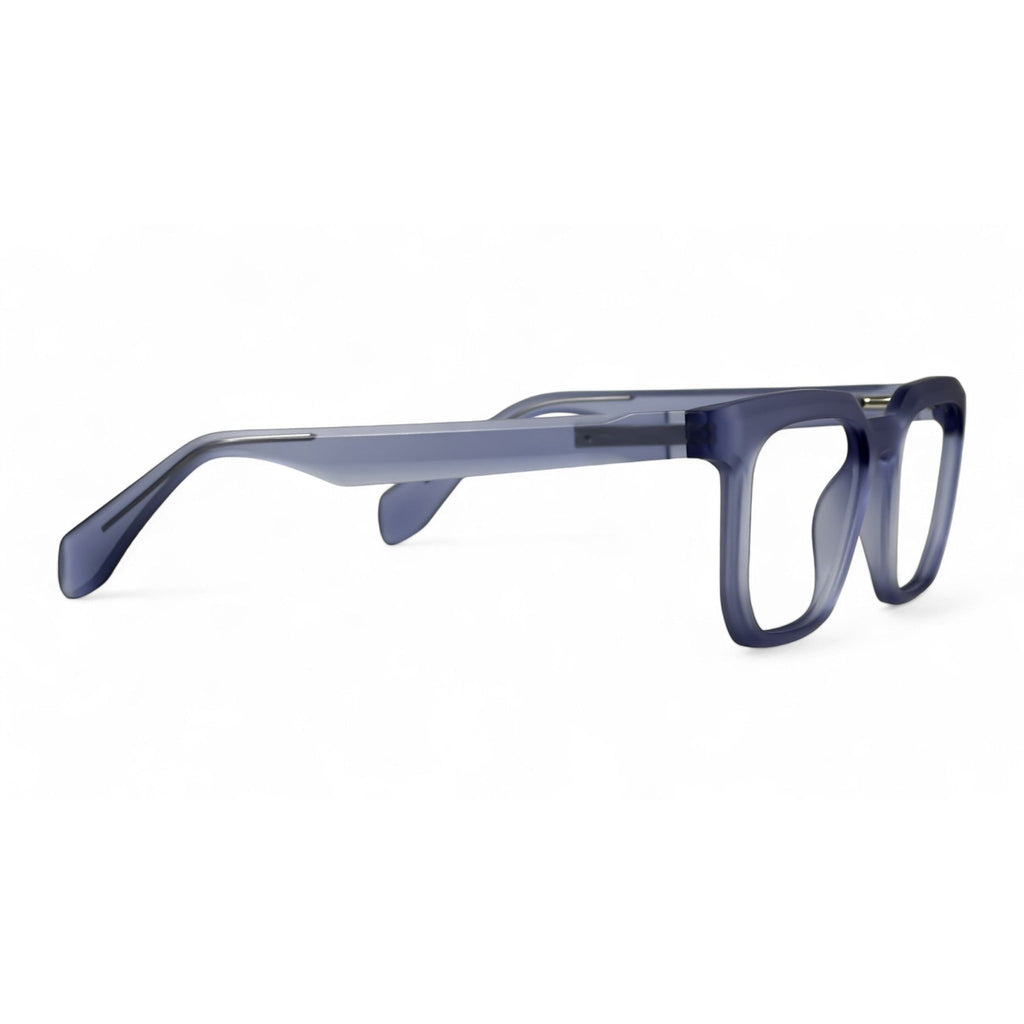Merivo Blue Rectangle Eyeglasses folded