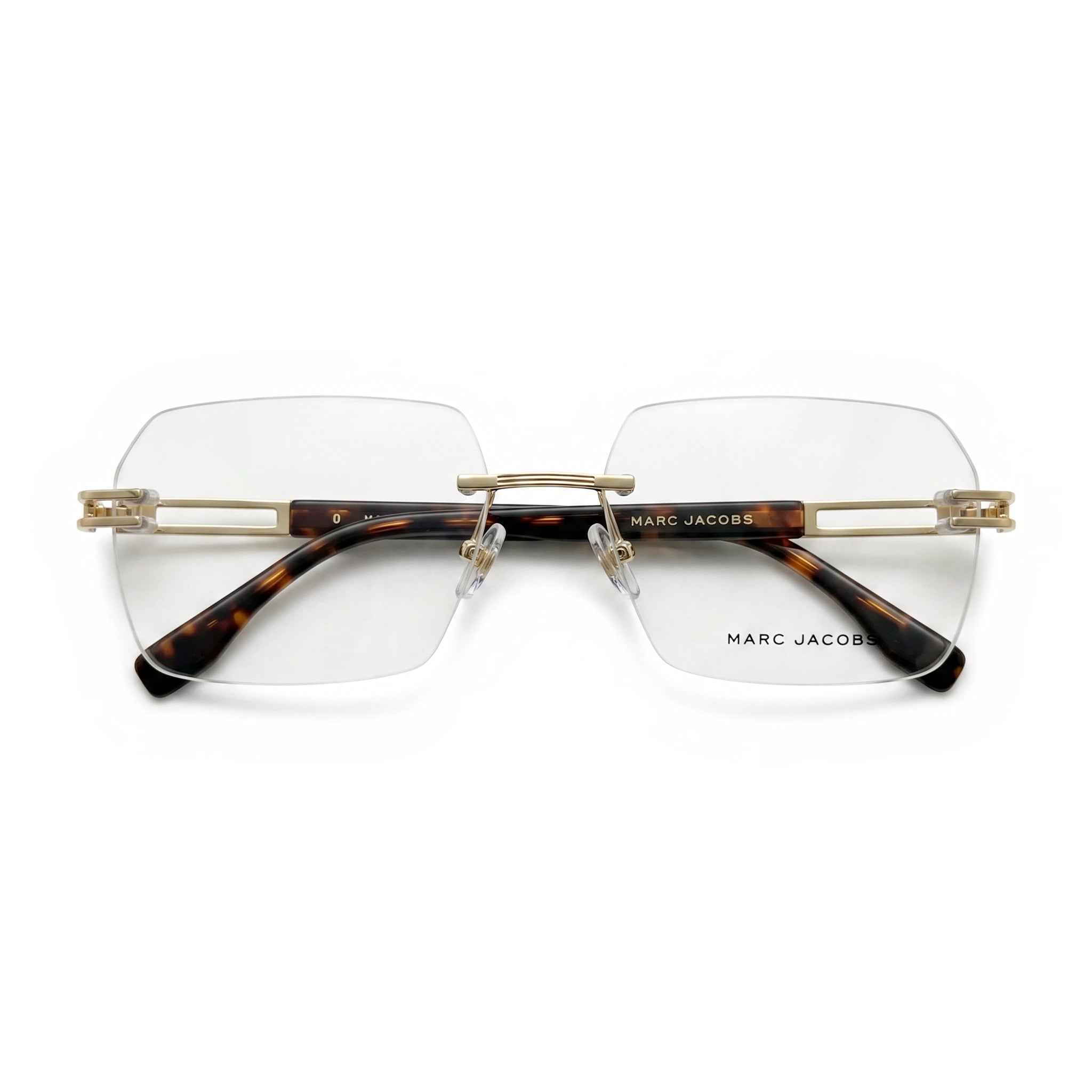 Wisp Brown golden Rectangle Eyeglasses