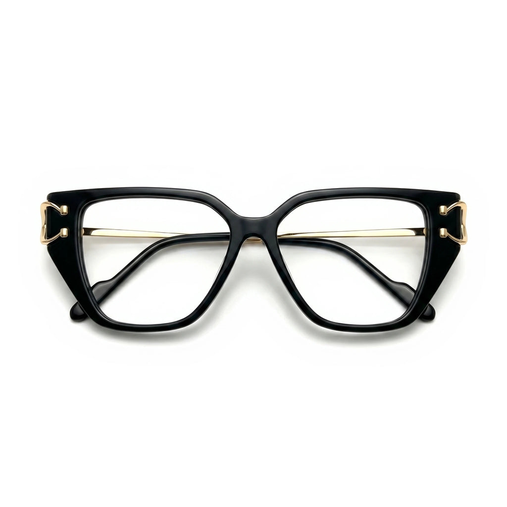 Zola Black golden Cat Eye Eyeglasses