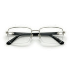 Dex Silver Black Rectangle Eyeglasses