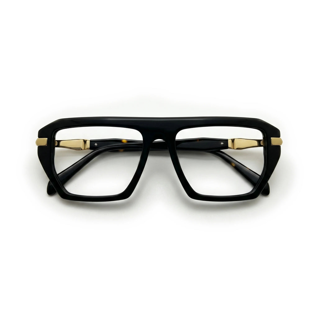Slab Black Square Eyeglasses