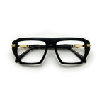 Slab Black Square Eyeglasses