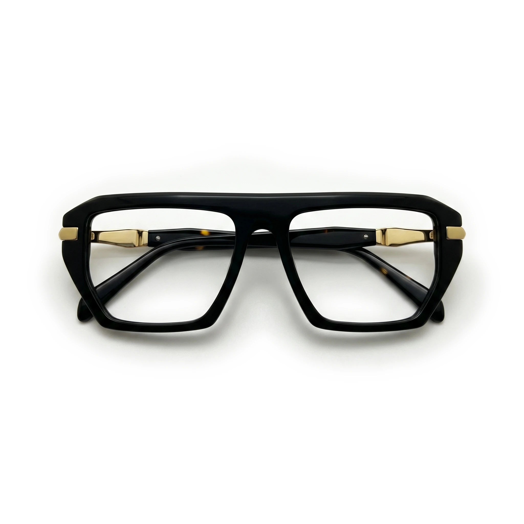 Slab Black Square Eyeglasses