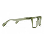 Aurelo Olive Rectangle Eyeglasses folded
