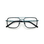 Olen Gray Blue Rectangle Eyeglasses