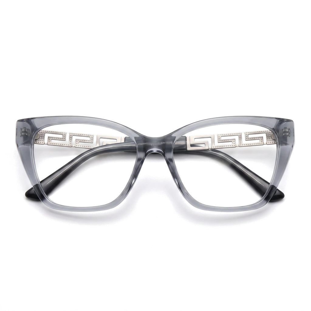 Lune Clear Cat Eye Eyeglasses folded