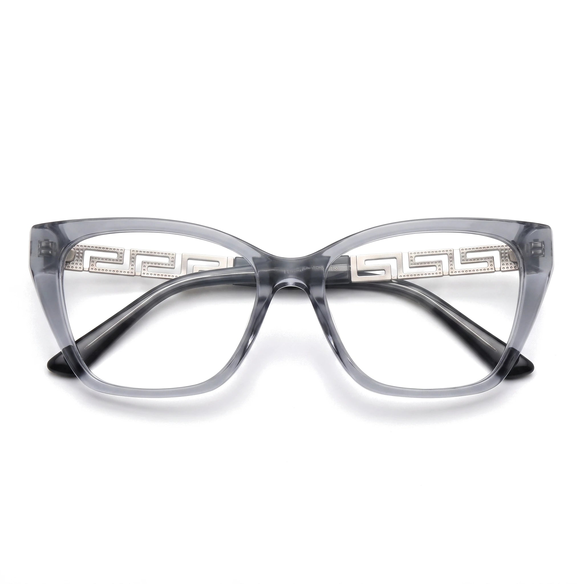 Lune Clear Cat Eye Eyeglasses folded