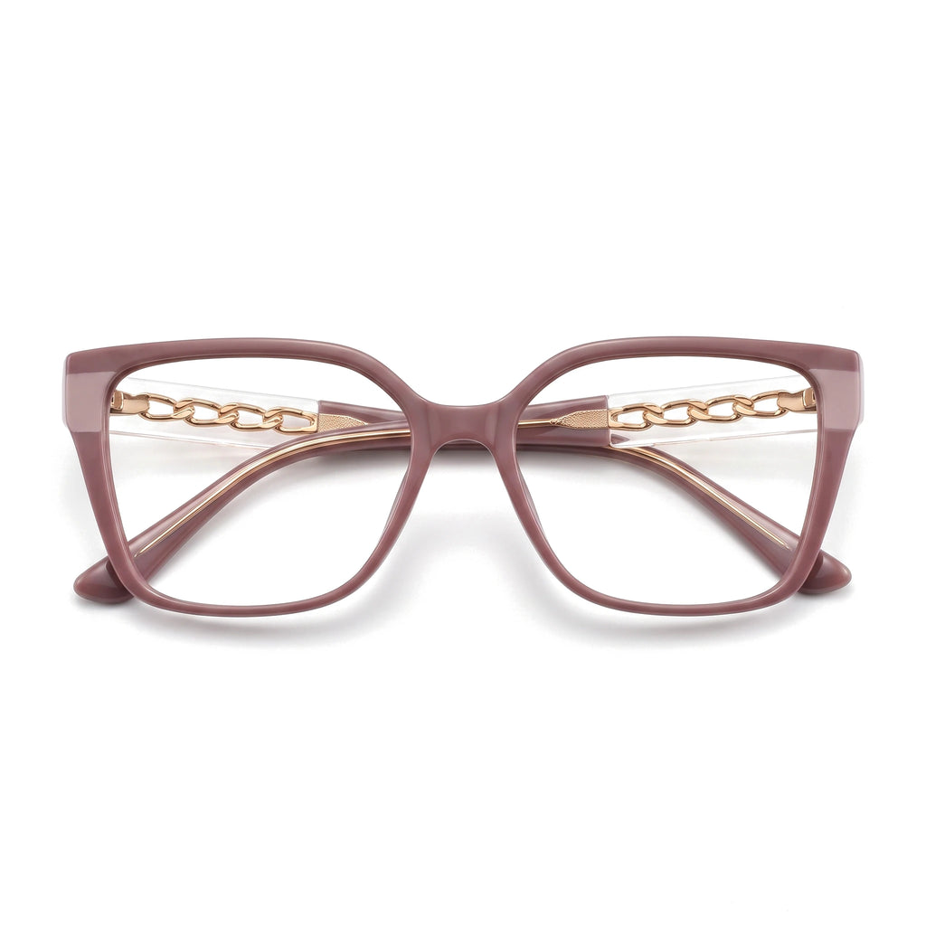Reva Purple Square Eyeglasses folded