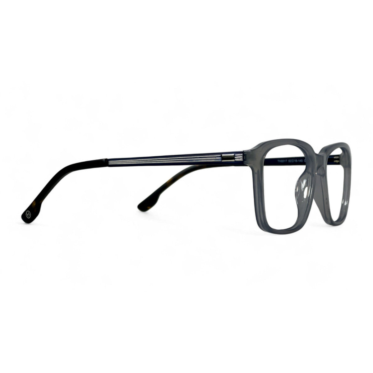 Ternil Gray Rectangle Eyeglasses folded