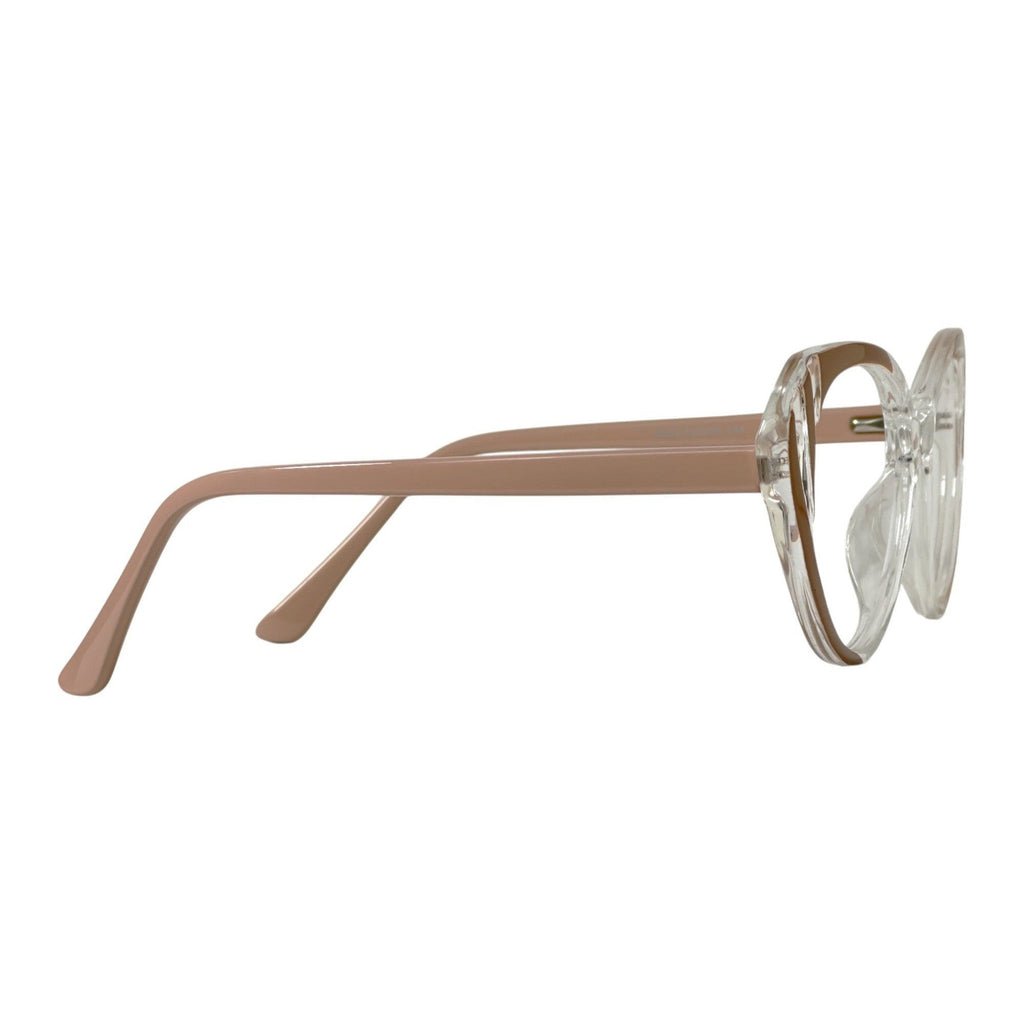 Claryon Brown Cat Eye Eyeglasses folded