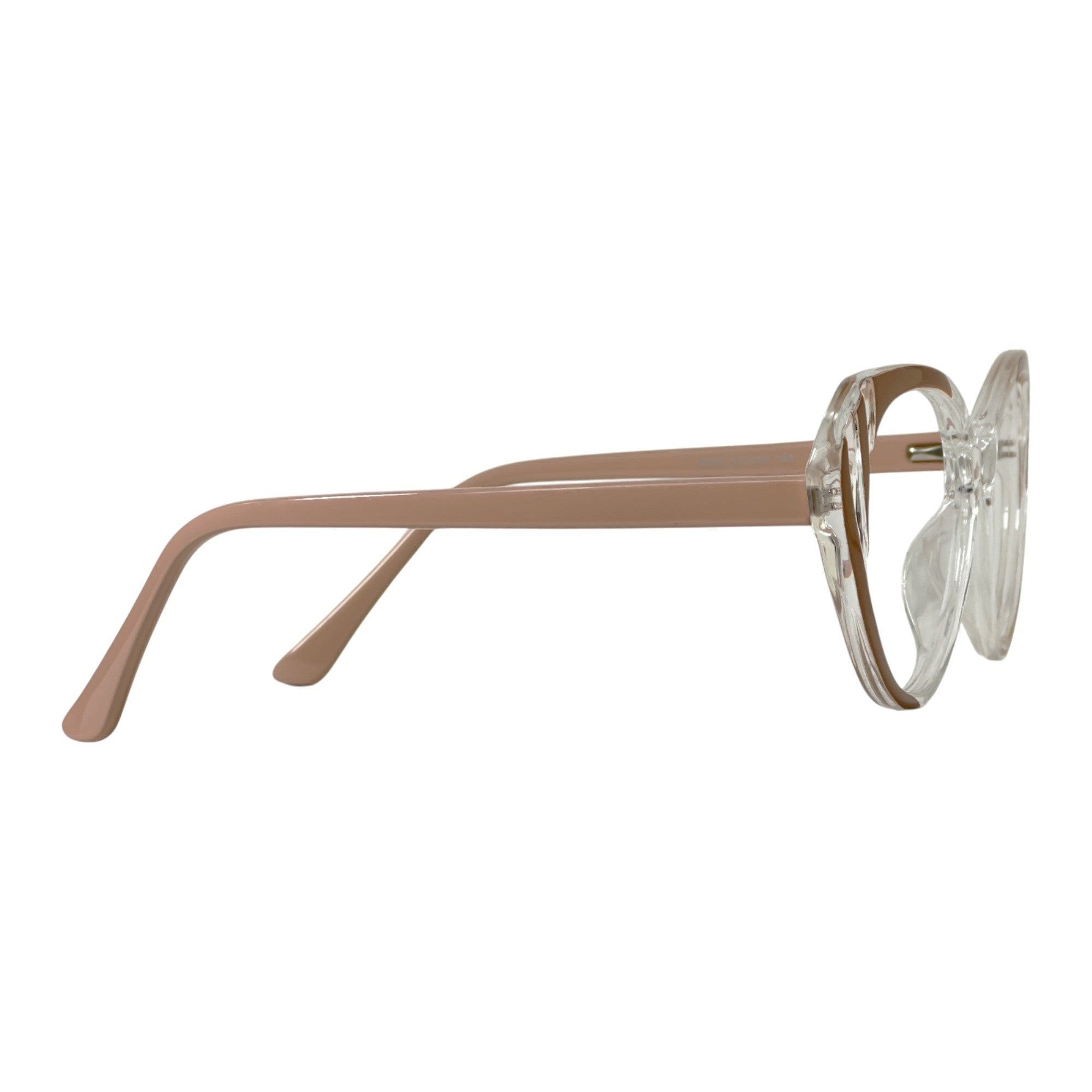 Claryon Brown Cat Eye Eyeglasses folded