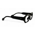Dramel Black Rectangle Eyeglasses folded