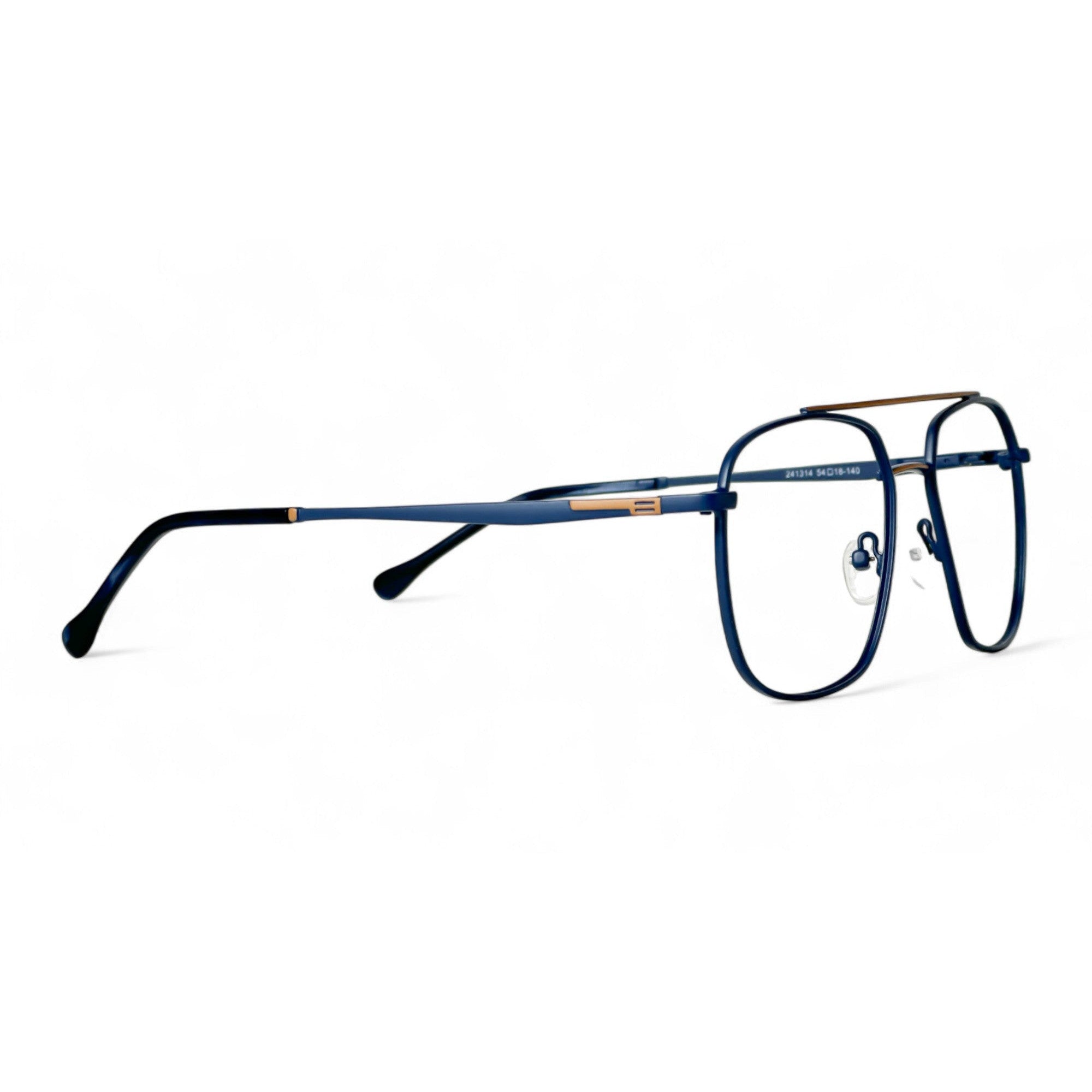 Mirevo Blue Rectangle Eyeglasses folded