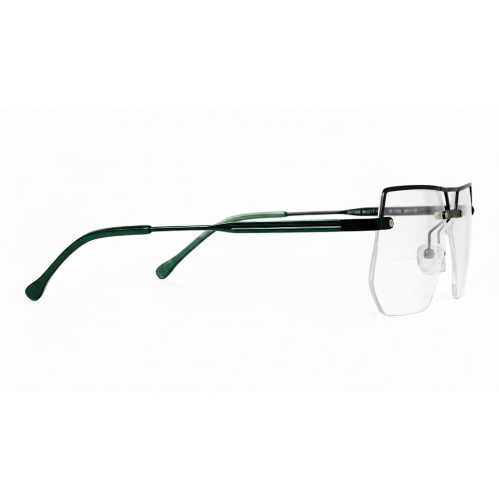 Tavrix Gunmetal Rectangle Eyeglasses folded
