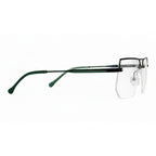 Tavrix Gunmetal Rectangle Eyeglasses folded