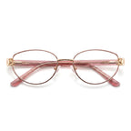 Mira Pink Oval Eyeglasses folded