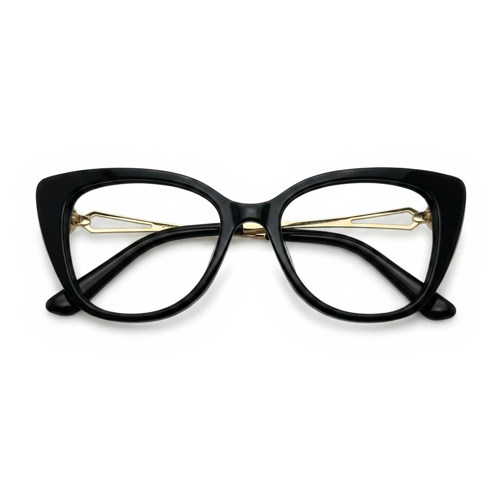 Vesper Golden black Cat Eye Eyeglasses