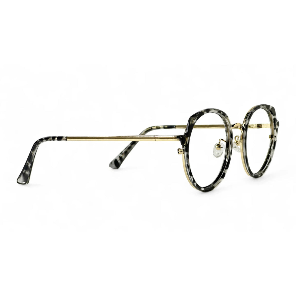 Ardell Tortoise Round Eyeglasses folded