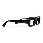 Kastel Black Rectangle Eyeglasses folded