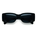 Onyx Black Rectangle Sunglasses