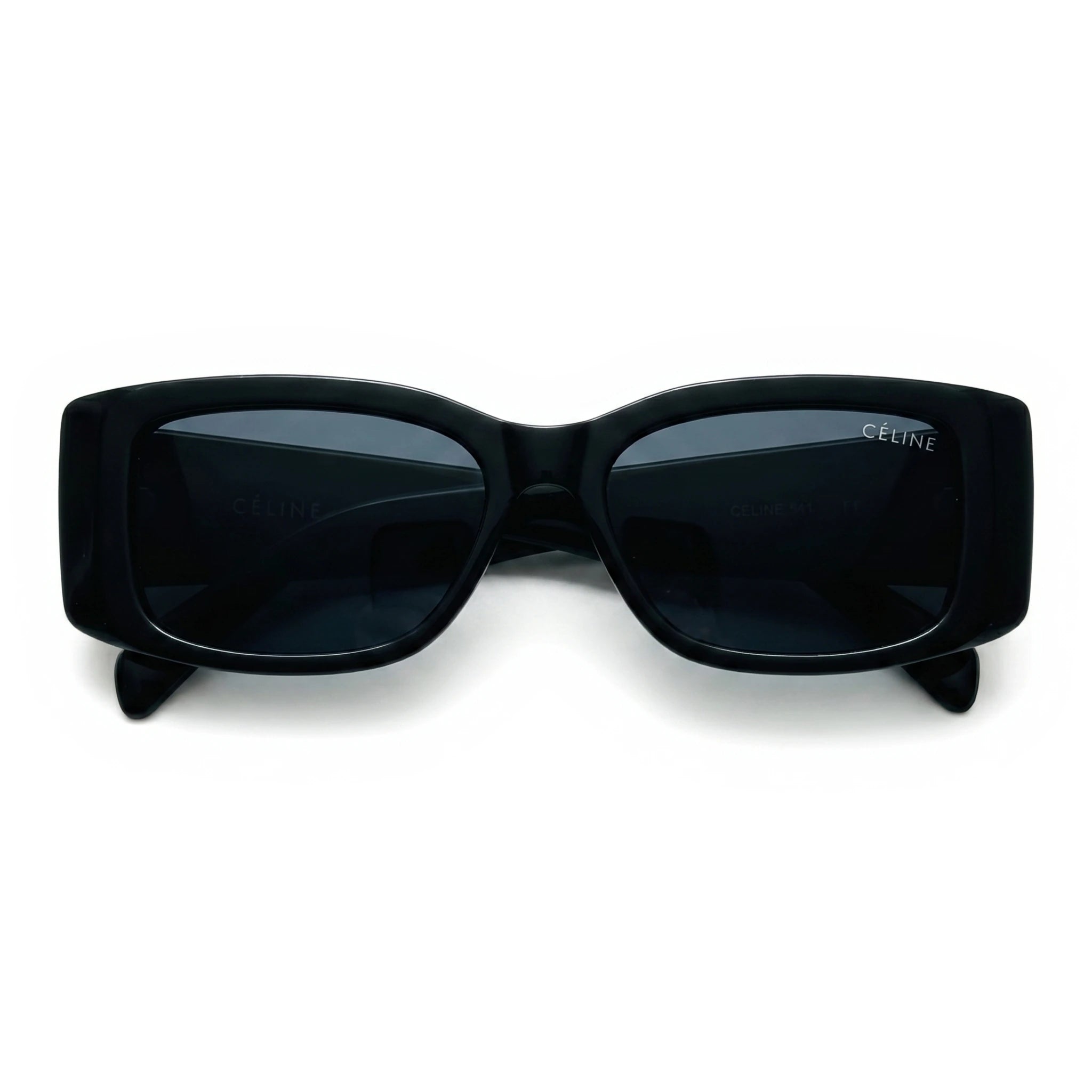 Onyx Black Rectangle Sunglasses