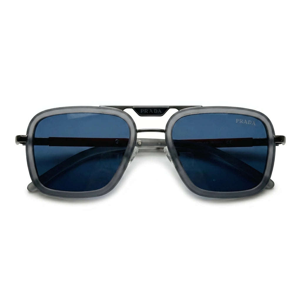 Beacon Black Square Sunglasses