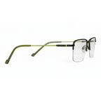Selrin Olive Rectangle Eyeglasses folded
