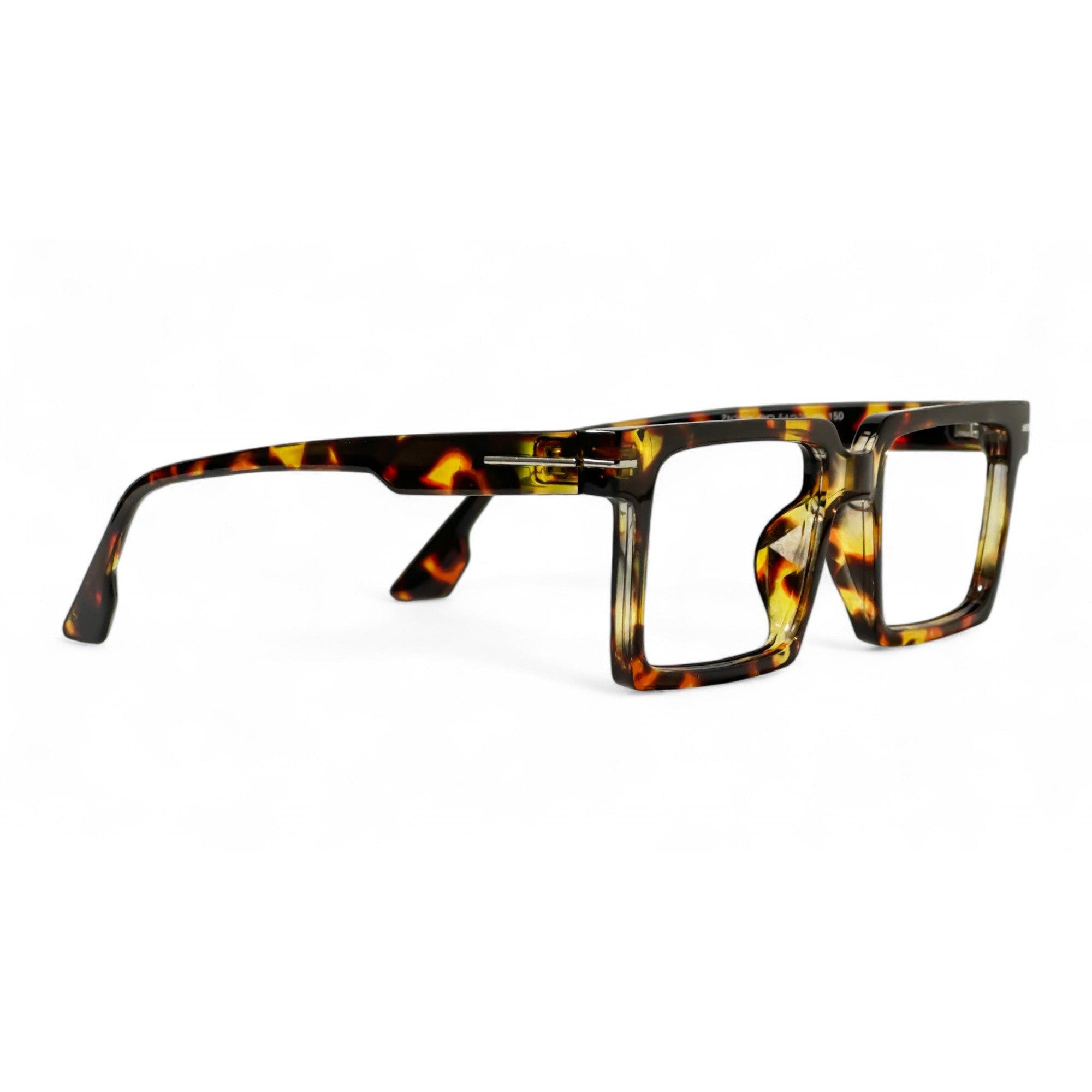 Rivaro Tortoise Rectangle Eyeglasses folded