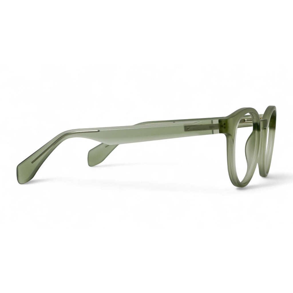 Olivaro Olive Round Eyeglasses folded