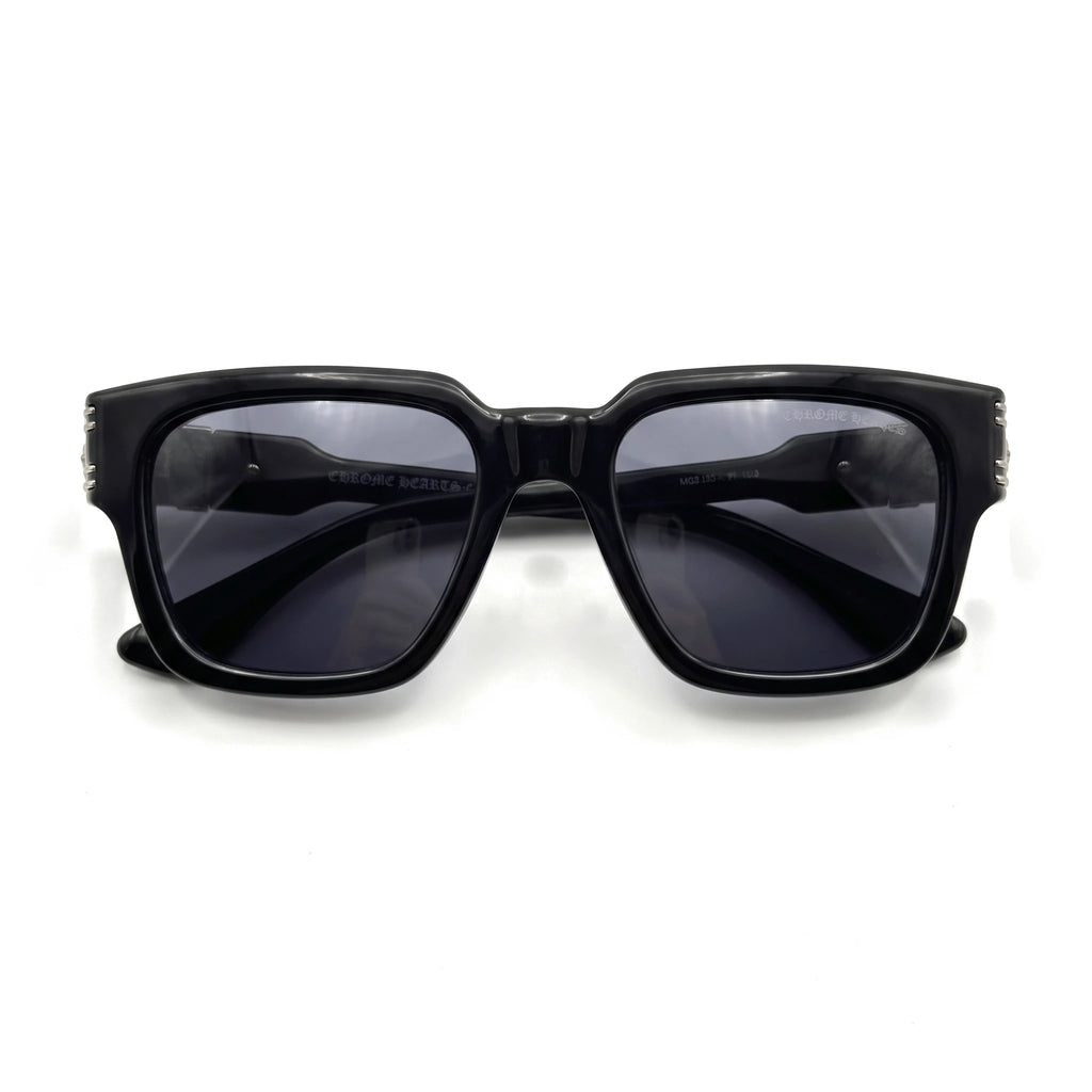 Marlow Black Square Sunglasses folded
