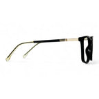 Lunorix Black Rectangle Eyeglasses folded