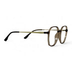 Clyra Brown Round Eyeglasses folded