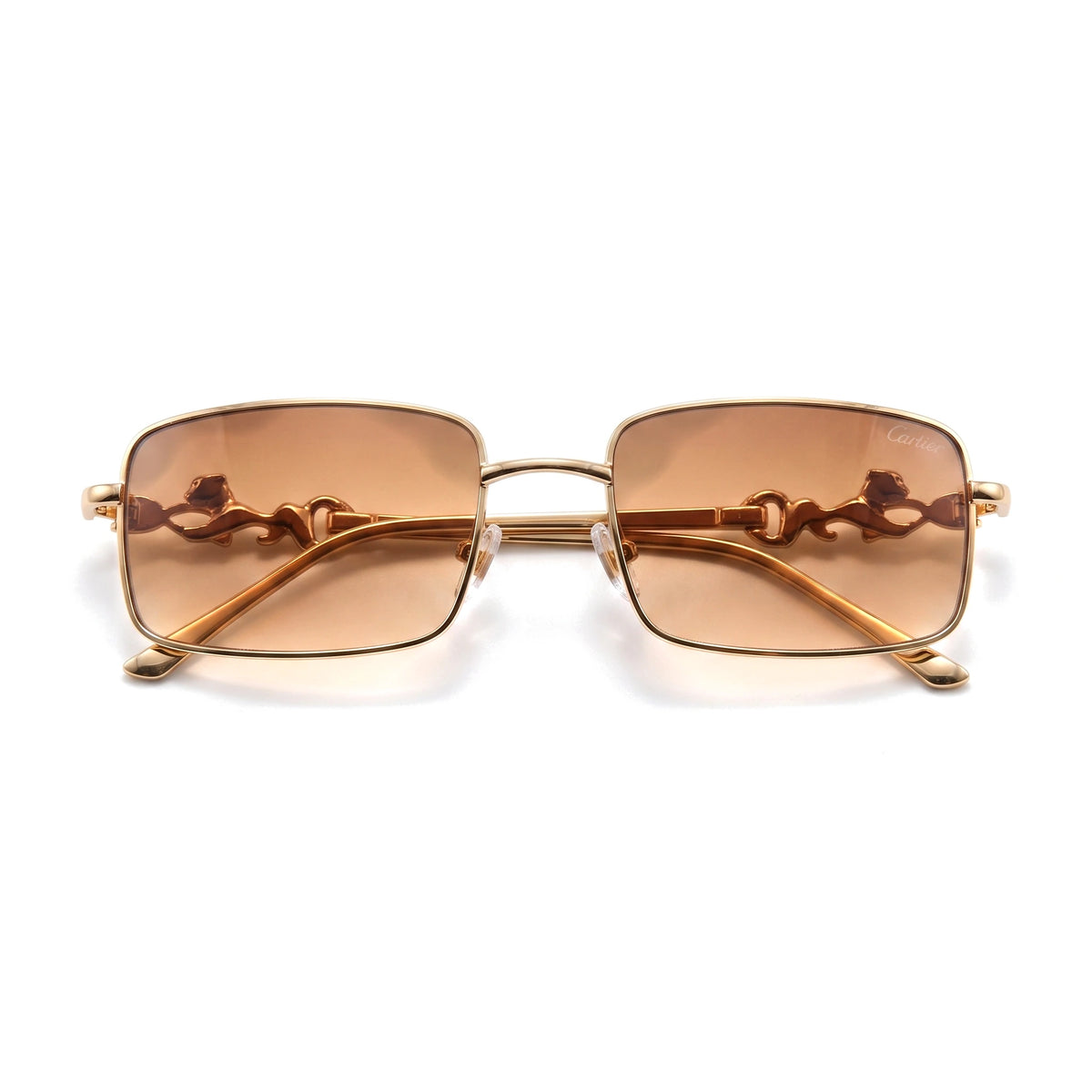 Kestrel Gold Rectangle Sunglasses folded