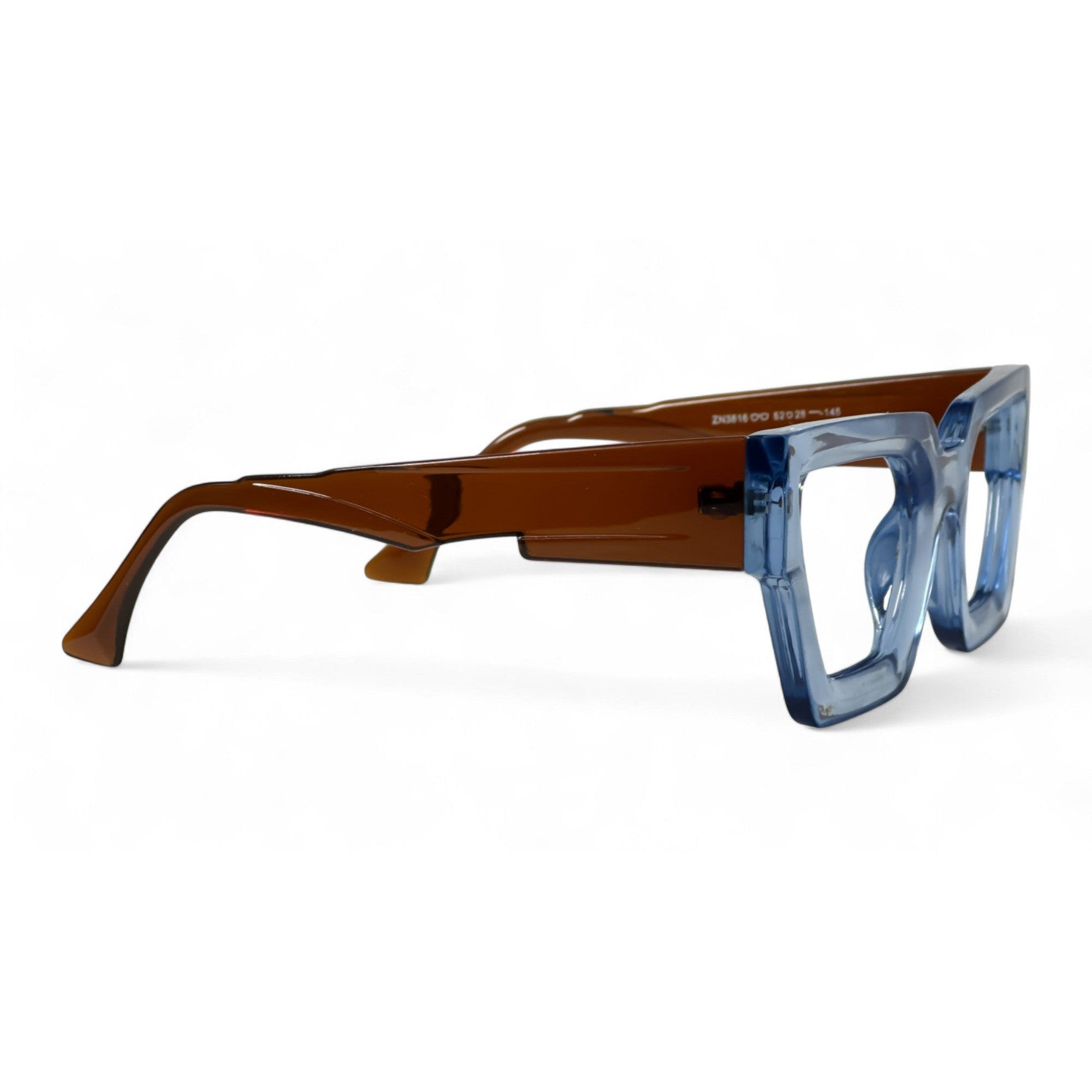 Azzuro Sky blue Square Eyeglasses folded