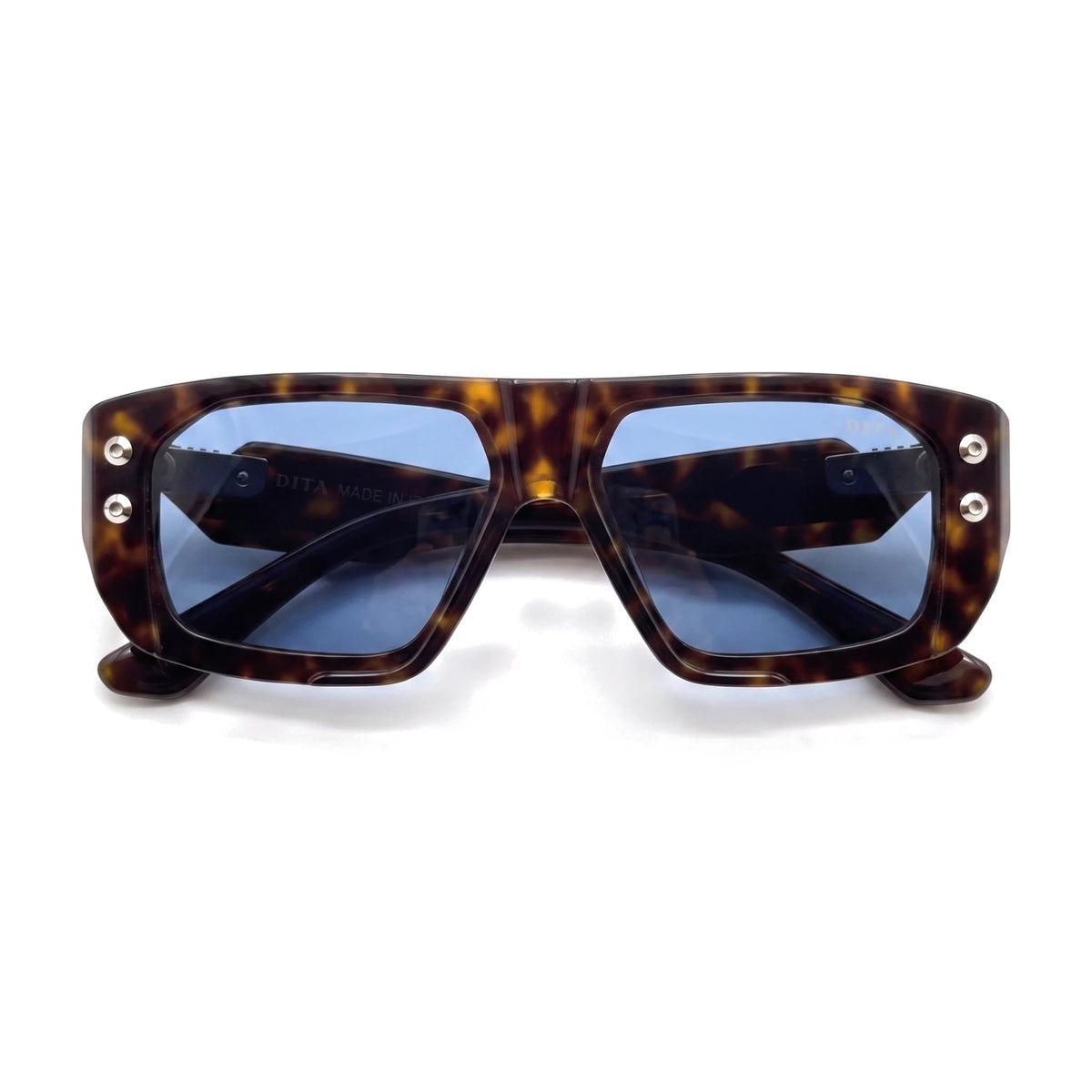 Ledger Tortoise Square Sunglasses folded