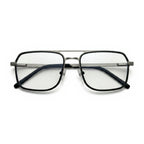 Olen Silver Rectangle Eyeglasses