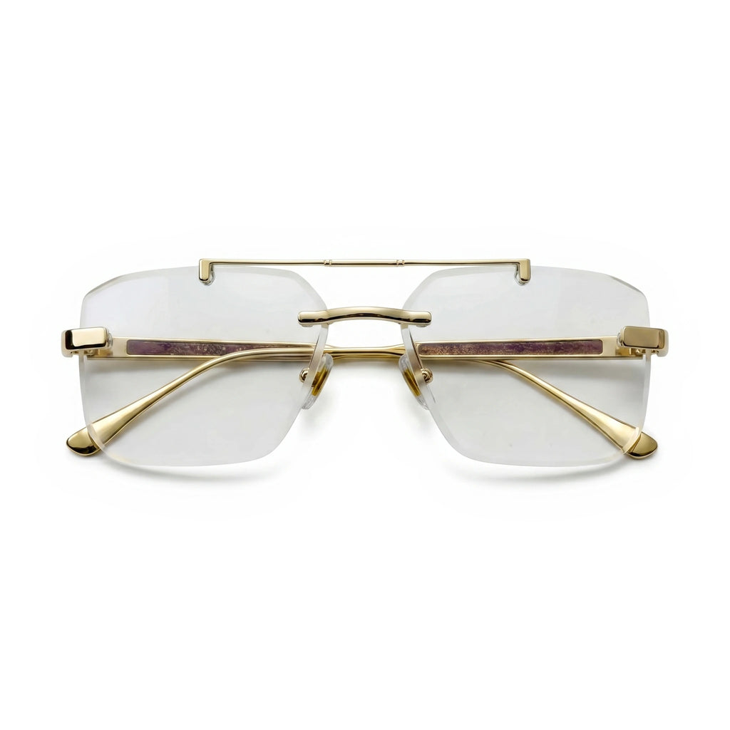 Trace Gold Rectangle Eyeglasses
