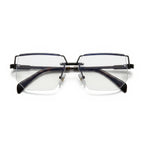 Onyx Silver Rectangle Eyeglasses
