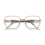 Elm White Square Eyeglasses folded