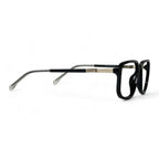 Nerith Black Rectangle Eyeglasses folded