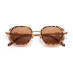 Hexon Gold Tortoise Square Sunglasses folded