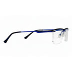 Auren Navy Rectangle Eyeglasses folded