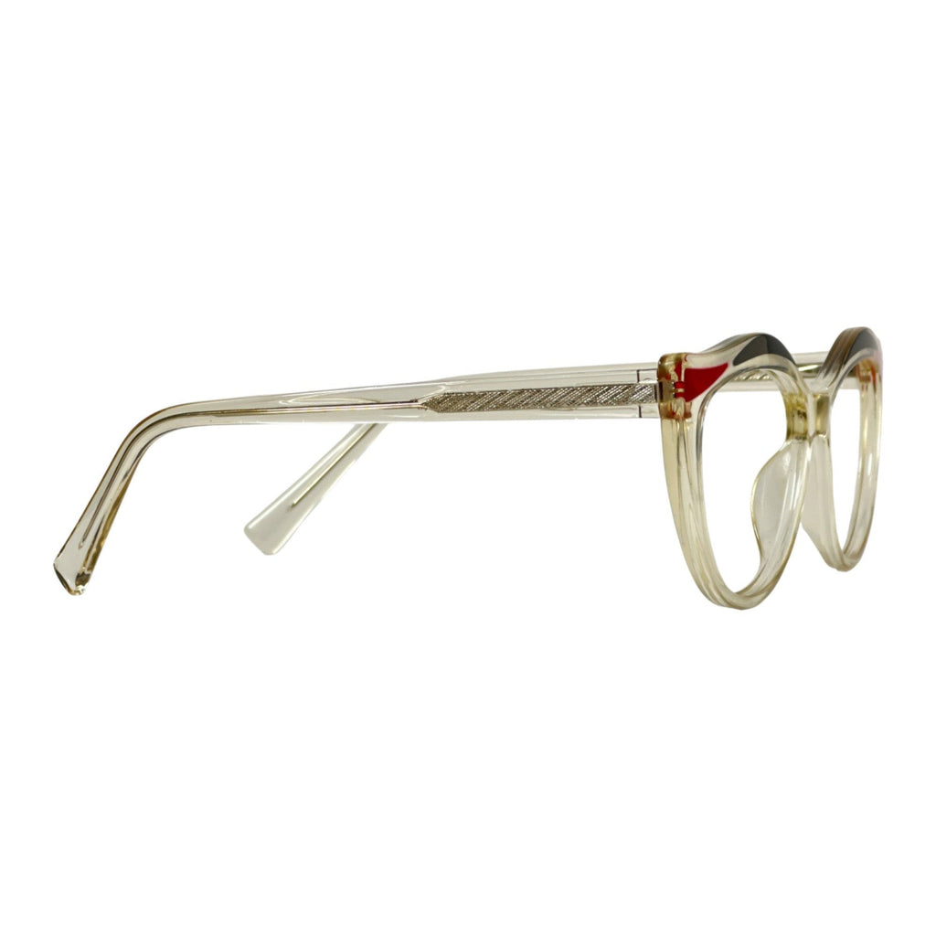 Orrina Clear Cat Eye Eyeglasses folded