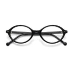 Iris Black Oval Eyeglasses folded