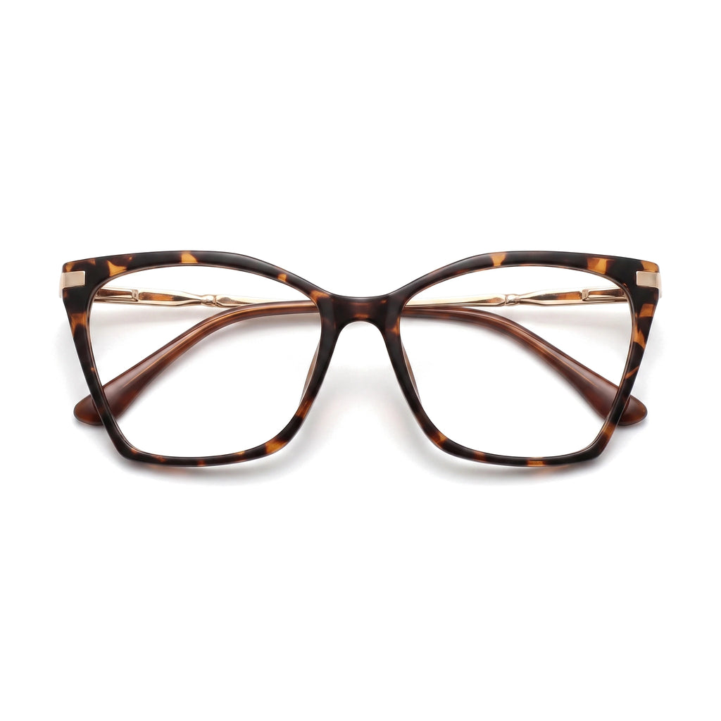 Cove Brown Cat Eye Eyeglasses folded