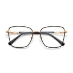 Opal Black Cat Eye Eyeglasses folded